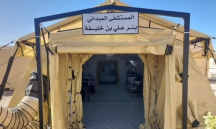 في يومه الأول..  إجراء 3 عمليات جراحية لمرضى المستشفى الميداني ببئر علي بن خليفة
